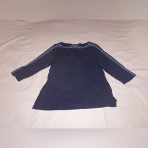 Kendra Scott two-toned navy women’s quarter sleeve top — size: XL.